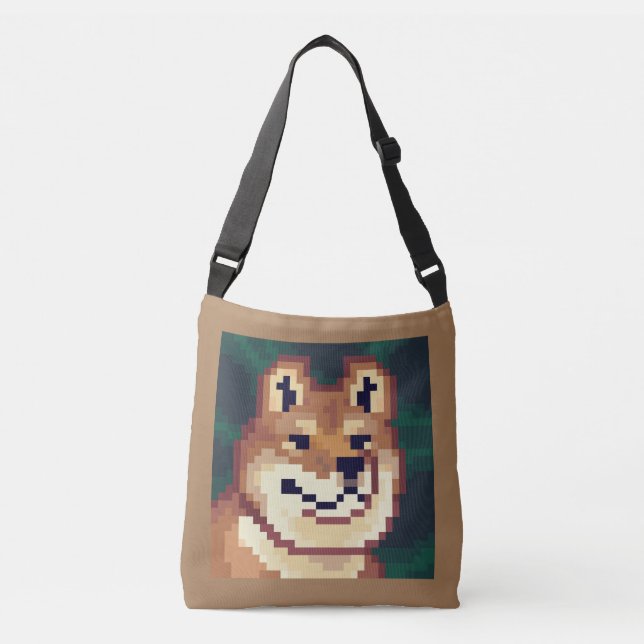 Bolso Cruzado Shiba bag pixel art (Anverso)