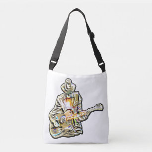 Bolso Cruzado Sienta el Blues - Diseño artístico de guitarra