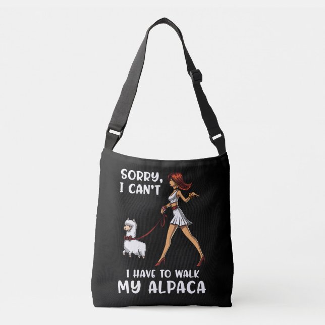 Bolso Cruzado Siento No Poder Caminar Mi Llama Alpaca (Anverso)