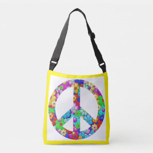 Bolso Cruzado Signo de paz hippy Tote