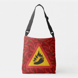 Bolso Cruzado Signo de peligro de pimienta caliente