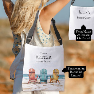 Bolso Cruzado Sillas de Playa Personalizadas Mejores Amigas