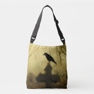 Bolso Cruzado Silueta de Cuervo Gótico