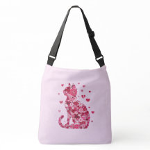 Silueta de gato floral ArtFaux tela envuelta