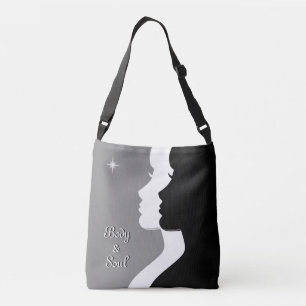 Bolso Cruzado Siluetas de mujer Body & Soul sobre gris