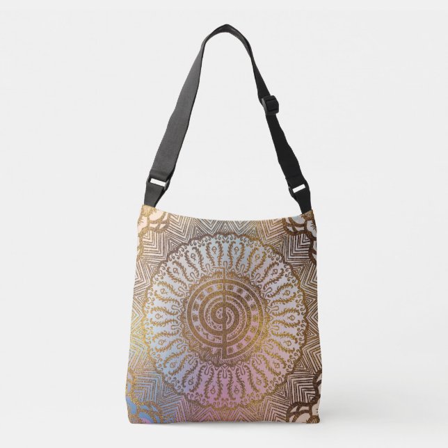 Bolso Cruzado Símbolo apacible de Choku Rei del pastel y del oro (Anverso)