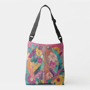 Bolso Cruzado Símbolo de la paz colorido