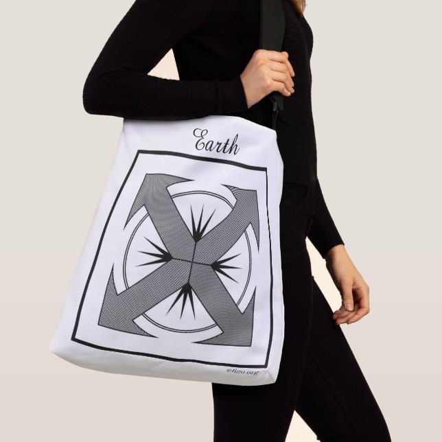 Bolso Cruzado Símbolo de la Tierra (Detalle)