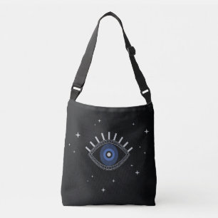 Bolso Cruzado Símbolo de talismán azul para la protección de