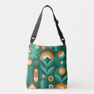 Bolso Cruzado Símbolo escandinavo geométrico, vintage agrícola