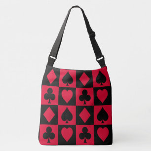 BOLSO CRUZADO SÍMBOLOS DE TARJETAS DE JUEGO