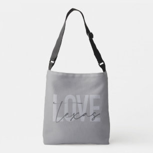 Bolso Cruzado Simple, moderno, urbano, genial diseño Amor Texas