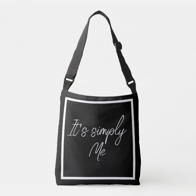 Bolso Cruzado Simply Me – Elegant Black Simple Tote Bag (Anverso)