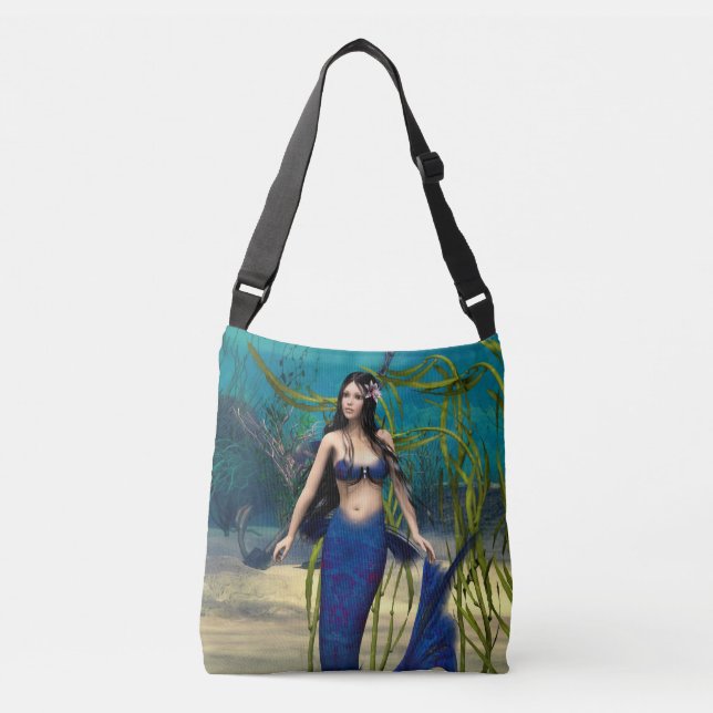 Bolso Cruzado Sirena azul (Anverso)