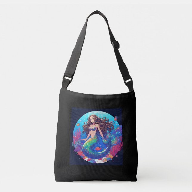 Bolso Cruzado Sirena colorida (Anverso)