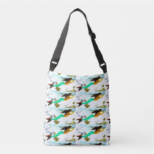 Bolso Cruzado sirenas triguenas verde-atadas