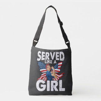Bolso Cruzado Sirvió Como Una Chica Veteranas Militares Femenina