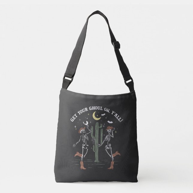 Bolso Cruzado Skeleton de baile de arranque Scooting Western Hal (Anverso)