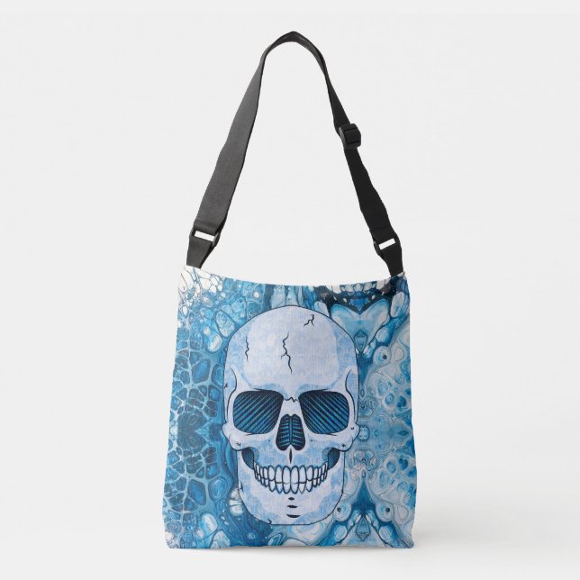 Bolso Cruzado Skull azul de Guay (Anverso)