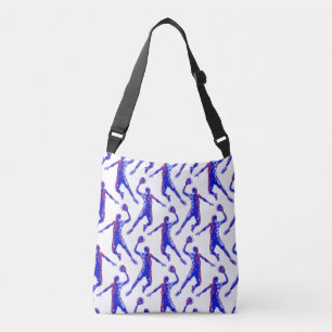 Bolso Cruzado Slam Dunk, jugador de baloncesto, diseño rojo y az