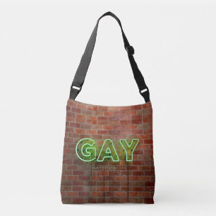 Bolso Cruzado SlipperyJoe iluminado letrero de neón gay brillant