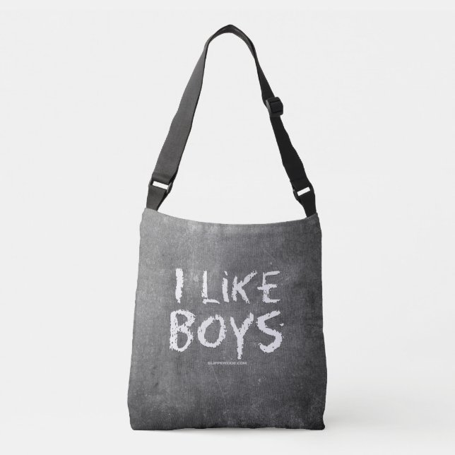Bolso Cruzado SlipperyJoe's I Like Boys sucia tiza la oscuridad (Anverso)