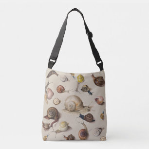 Bolso Cruzado Snail Slug Garden Mascota Gastropod Snails Botanic