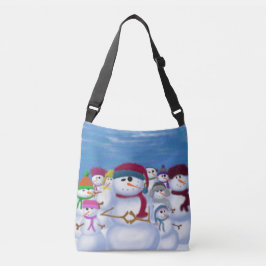 Bolso Cruzado Snowmen lindo y caprichoso