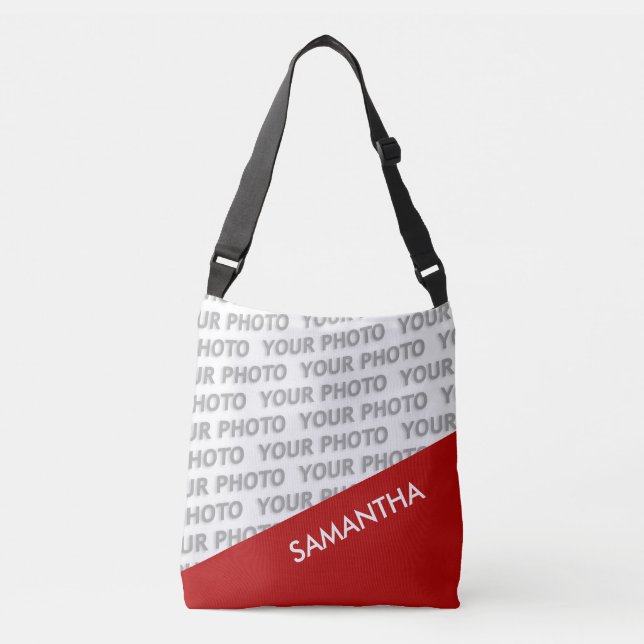 Bolso Cruzado SÓLO COLOR RECTANGLES - rojo + tus ideas (Anverso)