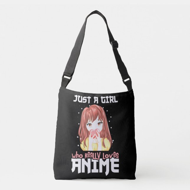 Bolso Cruzado Sólo Un Chica Que De Verdad Ama A Anime (Anverso)