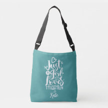 Solo Una Chica Cool Teal Triatlón Motivacional Typ
