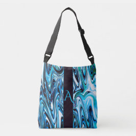 Bolso Cruzado Sombras abstractas de Blue Swirl