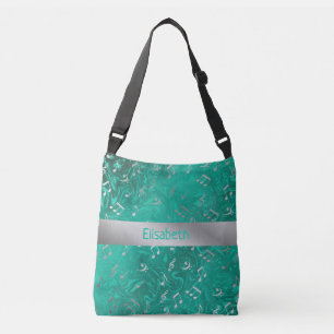 Bolso Cruzado sonido, metal, música, musical, signo, nota, forma