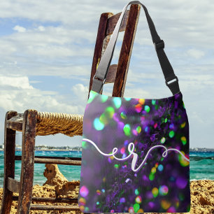 Bolso Cruzado Sparkling morado oscuro