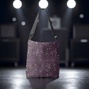 Bolso Cruzado Spooky Cute Dancing Skeleton Music Notes Halloween