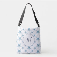 Starfish coastal Blue Monogramado