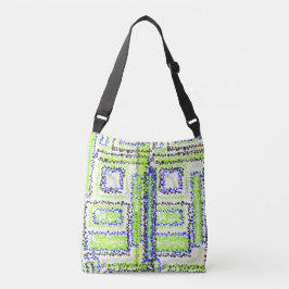 Bolso Cruzado Stars Circles Blue Green Yellow Black Tote Bag