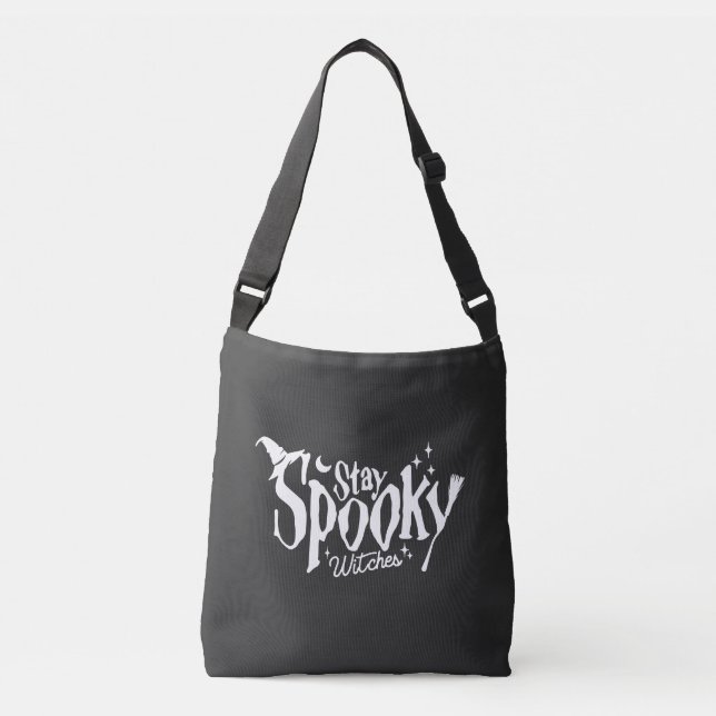 Bolso Cruzado Stay Spooky Witness Witness Witch Halloween es gra (Anverso)