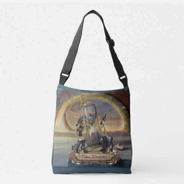Bolso Cruzado Steampunk - Ilusiones del tiempo (Anverso)