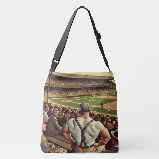 Bolso Cruzado Strongman Watching Baseball Shoulder Tote (Reverso)