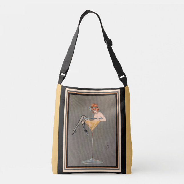 Bolso Cruzado "Su Martini" Tote de cuerpo cruzado Art Déco de lo (Reverso)