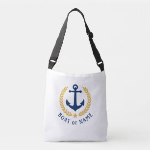 Bolso Cruzado Su nombre de barco Anchor Laurel estilo oro blanco