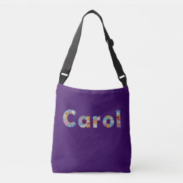 Bolso Cruzado Su nombre en letras florales artísticas / Carol