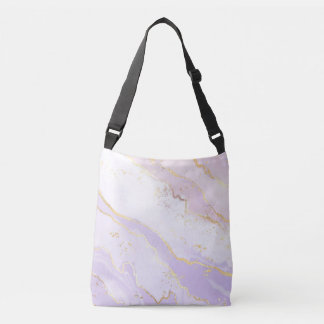 Bolso Cruzado Suave Splash Dorado Acuarela Púrpura Elegante