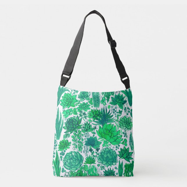 Bolso Cruzado Suculento jardín (Anverso)