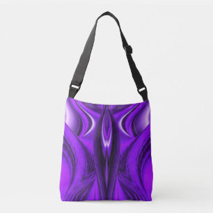 Bolso Cruzado Sueños del arcoiris de flores moradas