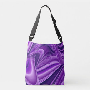 Bolso Cruzado Sueños del arcoiris de flores moradas