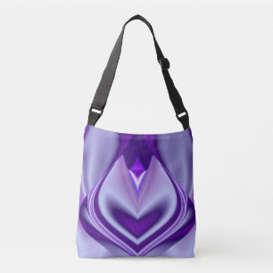 Bolso Cruzado Sueños del arcoiris de flores moradas