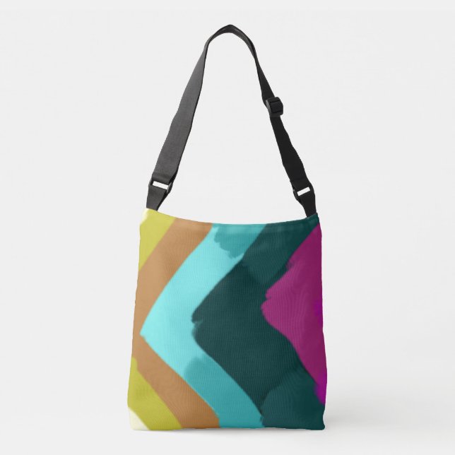 Bolso Cruzado Summer Splash Colorful Abstract Art  (Anverso)