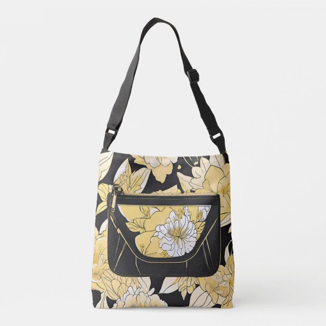 Bolso Cruzado Sunny Floral Touch Purse AI art (Reverso)